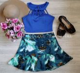 Top Cropped azul